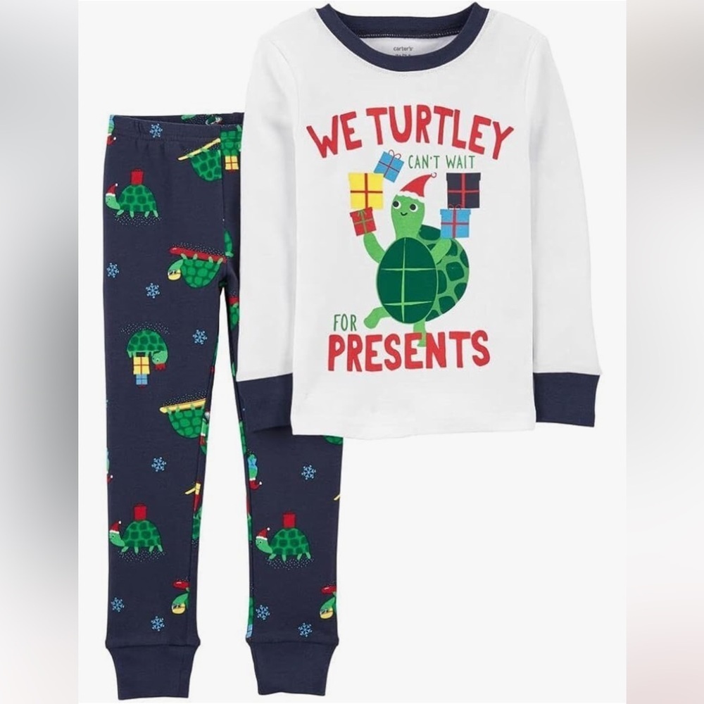 ⭐️2T Carter's Little Boys' Christmas 2-Piece Snug Fit Cotton PJs ⭐️